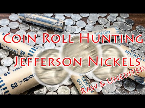 Coin Roll Hunting Jefferson Nickels - UNEDITED! 6 Rolls from my Bank