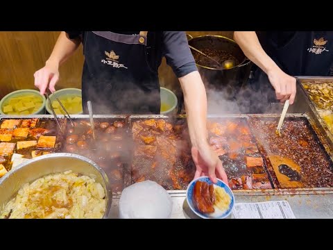 來到台北華西街觀光夜市要吃什麼呢？帶你一次吃遍8家人氣美食！黑金滷肉飯,蔥爆炒牛肉,炭烤胡椒餅,兩喜魷魚羹/The Best Taipei Huaxi Street Night Market Food