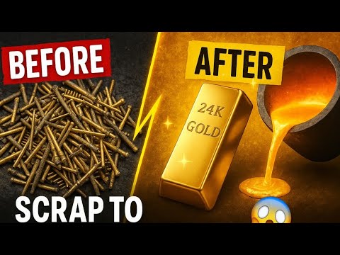 Gold Extraction: Turning Scrap Pins into Pure 24K Gold!