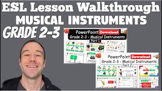 Grade 2–3 ESL Lesson for kids: Musical Instruments | Interactive PowerPoint & Speaking Activities