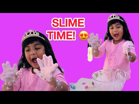 Slime Time with Leah! 🧼✨ Watch Her Mix & Play!
