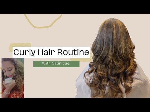 EASY CURLY HAIR ROUTINE | SATINIQUE Straightening Balm & Styling Cream