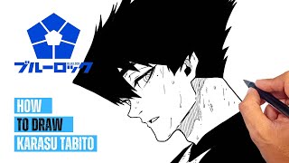 How to draw Karasu Tabito from Blue Lock