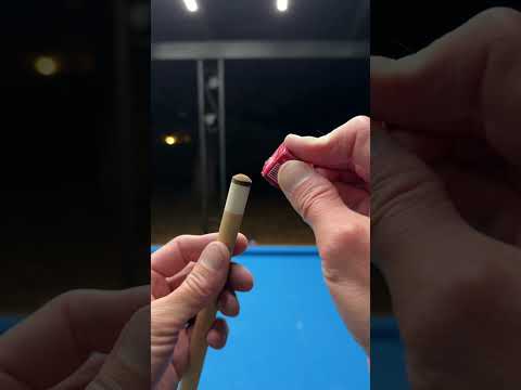 How to chalk pool stick #8ballpool #8pool #pool #billiards #tutorial #howto #chalk #tips #shorts