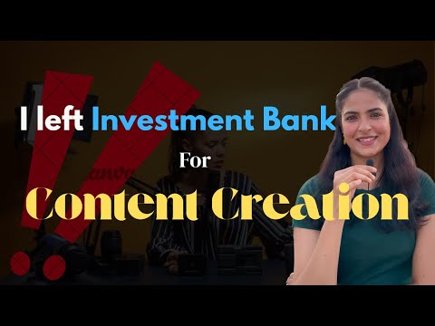 Why I left Investment Banking for Content Creation 🤷‍♀️ #career #commerce #bcom #bba #mba 