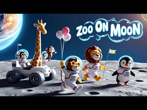 "Zoo On Moon" Fun Nursery Rhyme | with Animals Playing in Space for Kids and Toddlers