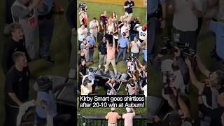 Kirby Smart celebrates after Auburn win! #kirbysmart #georgiabulldogsfootball