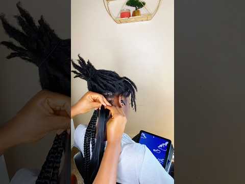 Transforming her locs to braids #natural #hair #locs #shorts #hairstyle