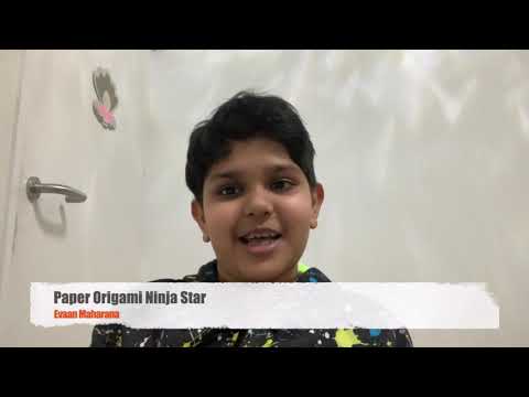 Origami paper ninja star