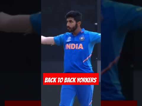 Back to back yorkers | Jasprit Bumrah 🔥🔥🔥 #worldcup #india #shorts #viral