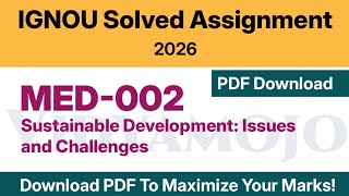 IGNOU MED 002 Solved Assignment 2026 PDF Download