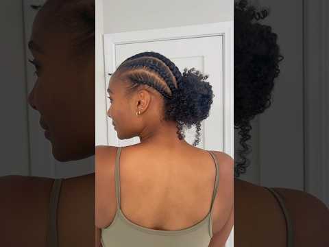Cornrows into a bun is ALWAYS going to be a classic 💁🏾‍♀️ #cornrows #protectivestyles #naturalhair