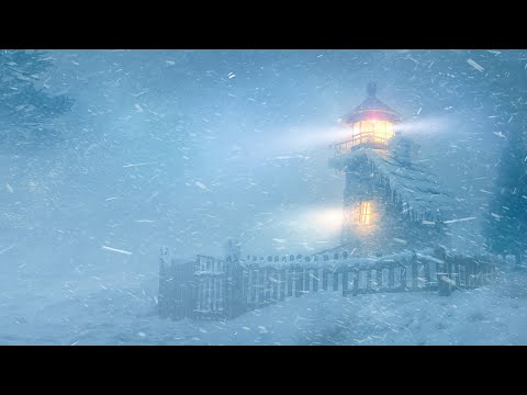 Gentle Blizzard Sounds on a Cold Winter Night | Perfect for Sleeping, Studying, or Meditating