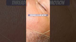 Sharp beard line with #threading #threadingtutorial #satisfying #asmrsounds #facialhairremoval #fyp