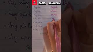 Basic Vs Advanced 👍| Verbs . #english #vocabs #englishlanguage #verbsforkids #trending #education