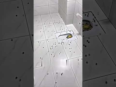 In Japan, builders drop balloons on the bathroom floor.