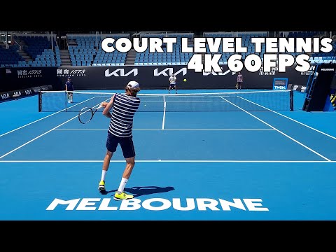 Reilly Opelka 46 Shots-Per-Minute Rallies at Court-Level 4K 60FPS with Chun-Hsin Tseng