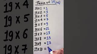 19 table trick | table trick of 19| #shorts #maths #shortsvideo #trending #mathstables