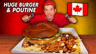 Battling This MONSTER Burger & Poutine Challenge in Canada!