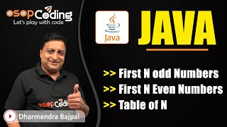 First N Odd Numbers in Java | Even Numbers | Squares | Table of N | Java for Beginners | #Java Lec30