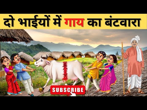 दो भाईयों में गाय का बंटवारा | Hindi Kahani | Hindi Moral Stories | Hindi Kahaniya | Moral Stories