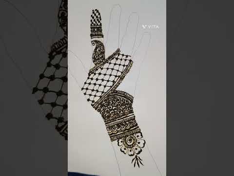 Simple and easy mehandi designs | stylish front hand mehndi design | Arabic mehandi design #mehndi