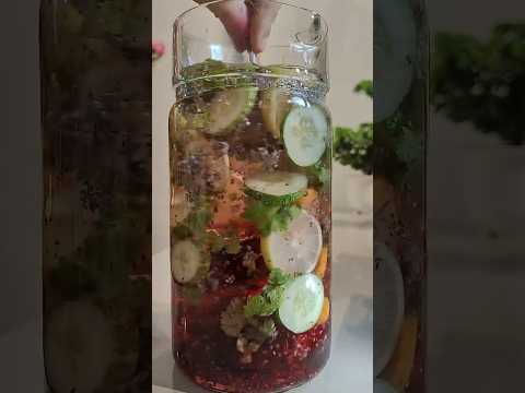 Detox water with beetroot for glowing skin ASMR #shorts #asmr #detox