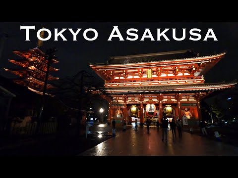 Tokyo Walk in Asakusa 【4K】- Eating Japanese BBQ