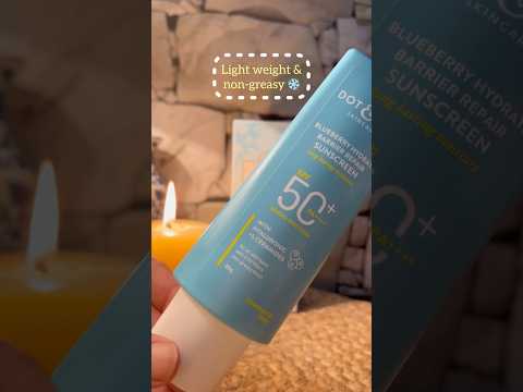 Hydrating barrier repair sunscreen 🎀🫐#trending #skincare @dotandkeyskincare #sunscreen #shorts