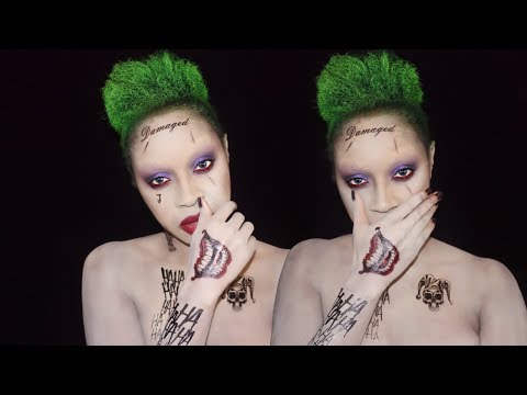Suicide Squad Joker Halloween Makeup Tutorial| Joker Makeup, The Joker