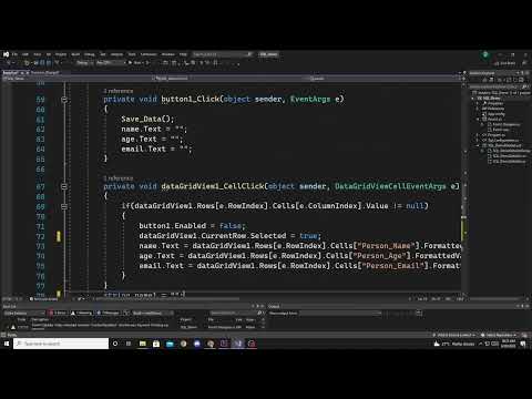 CRUD Operation on SQL Database using Desktop application C#