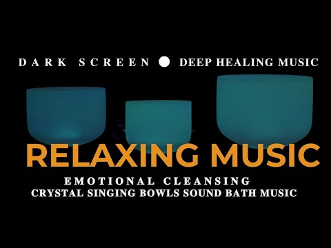 RELAXING MUSIC - Crystal Singing Bowls Sound Bath Music for Bedtime Meditation - SLEEP IN SECONDS