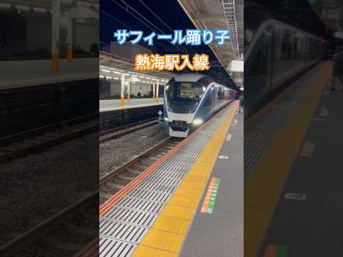 サフィール踊り子到着シーン#サフィール踊り子 #サフィール #東海道線 #電車 #train #到着 #shorts #熱海駅
