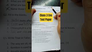 Class 3 First Unit Test EVS| Cbse Evs for Class 3#class3 #maths #evs #shorts  #testpapers