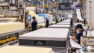 Inside a Massive Mattress Factory | From Foam to Luxury Mattresses