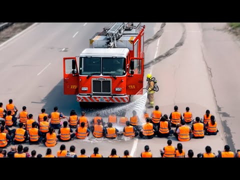 When Firefighters Get Blocked By IDIOTS!