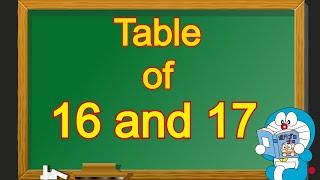 Table of 16 and 17 | Table of 16 | Table of 17 | 16 and 17 table | 16 aur 17 ka table | 16 17 Pahada