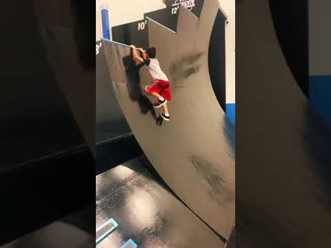 RUNNING WARPED WALL! FUTURE NINJA KIDS!