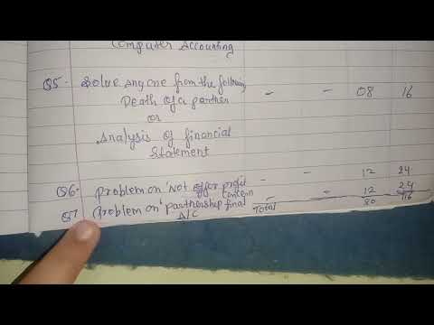 12 std Account Paper Parttern