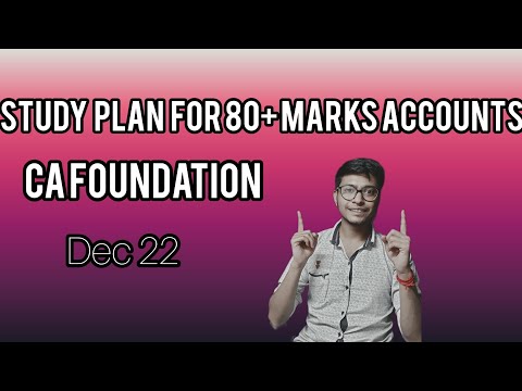 CA foundation study Plan to score 80+ in A/cs Paper 1 #cainterbanahai #dec22 #icaicaexams #explore