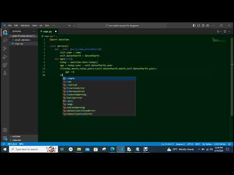 creating a age calculator in object oriented programming using python