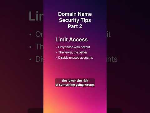 Domain Name Security Tips - Part 2