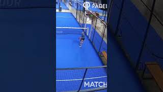 A small backhand from a sharp angle 😅 - Padel Highlights💙💙