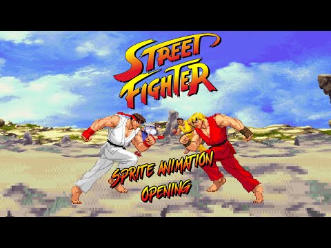 [Sprite Animation] Street Fighter Opening -『Kaze Fuiteru』[Lyrics] | Romaji+Kanji