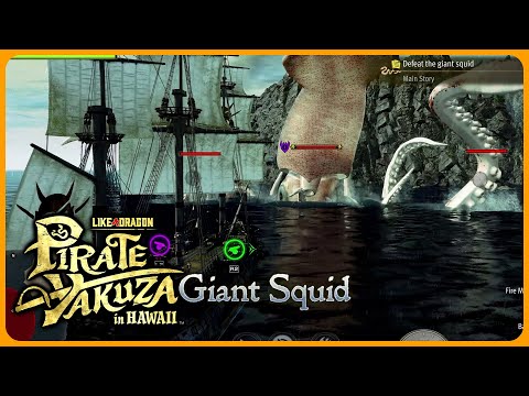 Giant Squid Boss Fight - Like a Dragon: Pirate Yakuza in Hawaii