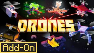 DRONES ADDON for Minecraft Bedrock Adds 17 Utility Drones!