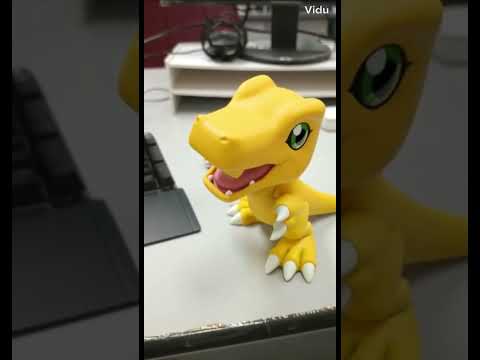 Made this with AI, rate its cuteness /100 #digimon #agumon #ai #aivideogenerator #aivideo