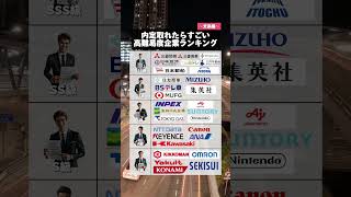 【文系編】内定が取れたらすごい高難易度企業ランキング #文系 #高学歴 #大企業 #転職 #就活 #ランキング