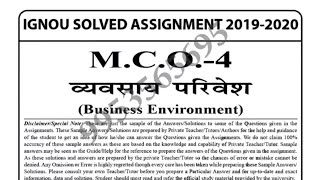 MCO-4 Solved Assignment 2019-20