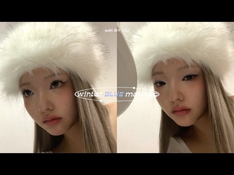 Become a winter woman with makeup.